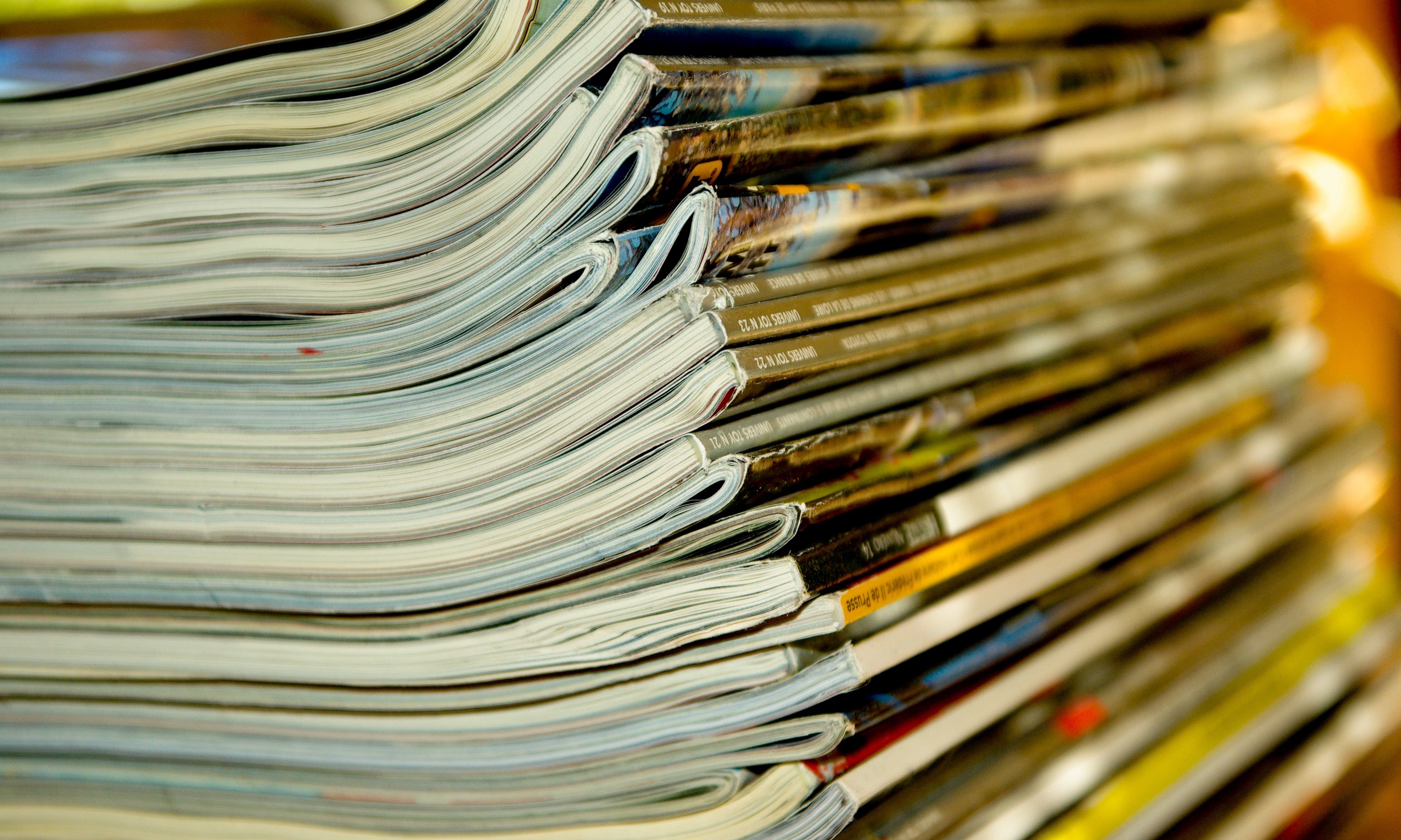 Photo of a stack of medical journals